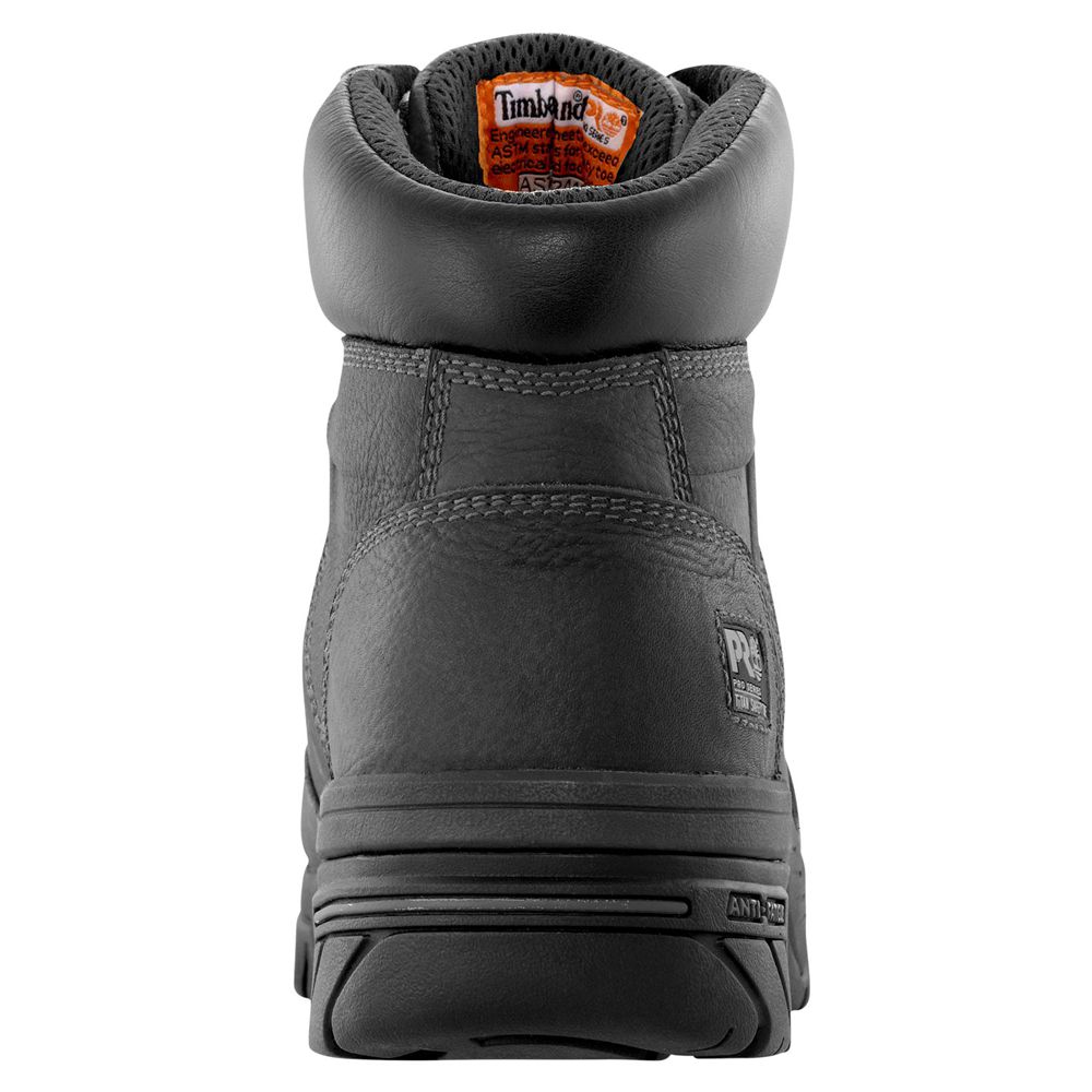 Timberland Μποτακια Εργασίας Ανδρικα Μαυρα - Pro® Helix 6\" Comp Toe - Greece 4231086-WD